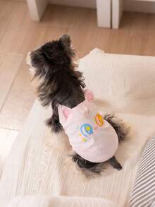 Small/Medium Dog & Cat Breathable Harness Vest - Cute Big-Eyed Cat Sleeveless Vest, Soft & Skin-Friendly Pet Clothing With Leash Ring, For Daily Walking - Multicolor - View 6