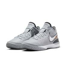Nike Zoom LeBron NXXT Gen 'Wolf Grey Metallic Gold' - Grey - View 2