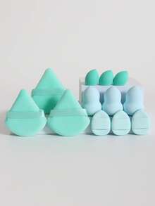 12 piezas Juego de esponjas de maquillaje portátiles, versátiles para uso diario y de viaje - Multicolor - Ver 21