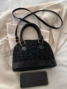 Vintage Shell Handbag, Lovely Women's Perfect Shoulder Bag - Black - View 3