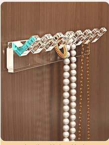 3件套8孔壁挂式首饰收纳架，带项链、手链和耳环挂钩 - 防缠绕展示架，首饰塔 - 彩色 - 查看 4