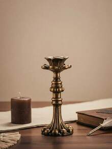 Chân nến vàng kiểu Pháp cổ điển, phụ kiện trang trí retro châu Âu cổ điển, trang trí đám cưới, giá đỡ nến thơm, trang trí bàn cà phê/quán bar/nhà hàng, vật trang trí trung tâm cho bữa tối dưới ánh nến. - Một cỡ - Xem 14