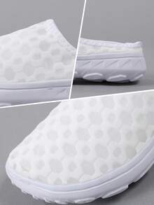 Giày nữ đế mềm nhẹ, kiểu dáng mới, mùa xuân/hè 2026, thời trang, chất liệu lưới nylon dệt, thoáng khí, chống trượt, thích hợp đi bộ ngoài trời, quà tặng Ngày của Mẹ. - trắng - Xem 6