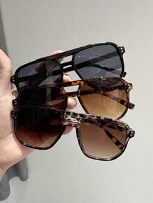 3pcs Classic Retro Casual Fashion Eyeglasses, Unisex, Suitable For Daily Wear, Summer Vacation, Etc. - Multicolor - View 4