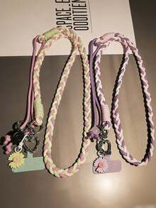 2026新年手机挂绳，音乐节/婚礼季，网红雏菊吊坠手机挂绳，多巴胺，斜挎长款手工编织耐用男女通用，适合户外旅行、徒步，短款挂绳手机支架，智能手机腕带，智能手机保护套挂绳，钥匙扣，智能手机挂饰，智能手机单肩包，手机配件，手机吊坠，复活节 - 彩色 - 查看 3