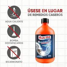 BLUE ZOO 500ml – Elimina eficazmente atascos de cabello, grasa y residuos en desagües de cocina, baño y tuberías. Fórmula potente de acción rápida, segura para tuberías de metal y plástico. Sin fragancia fuerte, líquido de fácil aplicación, ideal para uso doméstico, previene y resuelve problemas de obstrucción, manteniendo el flujo de agua libre.destapacaños para baño,destapador de tuberias,destapa tuberías. - Líquido - Ver 6