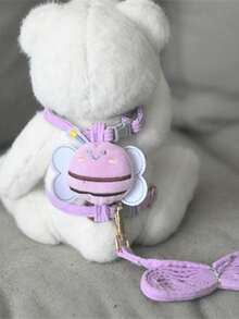 猫咪胸背带及牵引绳套装，蜜蜂图案，适合猫咪及小型/中型犬，四季皆宜，胸带式，防勒颈背心式胸背带 - 彩色 - 查看 12