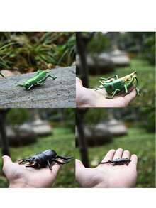 12pcs Forest Wild Insect Animal Model Set, Including Butterfly, Scorpion, Mantis, Cicada, Dragonfly, Suitable For Movable Figurine, Micro Educational Props, Halloween Toys And Gifts - Multicolor - View 4