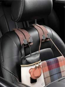 2pcs Car Hooks, Fashion Heart Shaped High-End Hooks, Car Holder, Backseat Organizer, Car Clip, Interior Accessories, Handbag, Wallet,, Car Storage Rac - Xám - Xem 6
