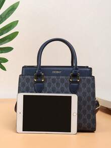 Dedoo 新款复古时尚女士大容量斜挎包，适合旅行、购物、聚会等各种场合，适合年轻和中年女性，欧美奢华风格 - 寶藍色 - 查看 7