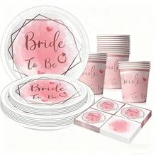 10-Piece Party Decor Paper Tray, Bachelor Party Paper Tray,"Bride" Bachelor Party Disc, Dessert Tray Suitable For Weddings, Engagements, Singles - Multicolor - View 3