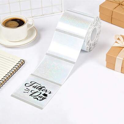 Giấy in nhiệt hình tròn/vuông hiệu ứng ba chiều mới, dùng cho máy in laser, thích hợp in mã vạch/logo/thẻ quà tặng/nhãn cảm ơn/cho doanh nghiệp nhỏ/sử dụng tại nhà, tương thích với các máy in nhãn M200/M210/M110/P50/P80/P1/P2.