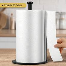 Stainless Steel Paper Towel Holder For Kitchen Counter, Modern Roll Paper Storage Rack With Weighted Base, Elegant Table Organizer, Perfect Gift For Home Decor And Kitchen Essentials - Multicolor - View 3