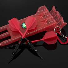 HUANQU 3pcs High-Quality Darts Set, Comes With Protective Storage Case (With Carabiner For Easy Carrying). Includes 3 Complete Soft Darts, 3 Dart Shafts, 3 Standard Dart Flights, And 20 Safety Dart Tips. Precise And Durable, Suitable For Indoor/Outdoor Leisure, Daily Practice Or Competition, Perfect Gift - Multicolor - View 11