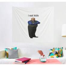 Bertram Eats Kids Tapestry, Wall Tapestry, Hostel Dorm Decor, Funny Wall Hanging, Meme Tapestry Gift, Funny Bertram Eats Kids Flag Tapestry - 多色 - 查看 7
