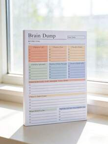 1PC Brain Dump & To-Do Notebook, 50-Page Focus Planner, A5-Size Daily Task Manager, Suitable For Self-Planners, Project Managers, And Personal Organizers, Minimalist Notebook, Premium Finish, High-Quality Paper, Planning Tool, Brain Dump Journal - A - 查看 1