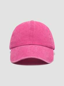 1 pieza Gorra de béisbol unisex de unicolor desgastada y lavada, estilo vintage, sombrero visera transpirable para exteriores, pesca, viajes - Multicolor - Ver 7