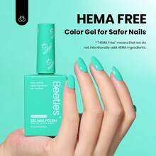 Beetles 15ml Hema Free Black Gel Polish – Silent Charm Audrey Color Long-Lasting Soak Off UV LED Glossy Manicure DIY Nail Art - 15Ml Hema-free Island Reverie - 查看 2