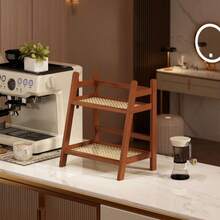 1 chiếc kệ đựng đồ dùng nhà bếp để bàn, kệ đựng gia vị, kệ đựng đồ hai tầng, thích hợp cho văn phòng, nhà bếp, giá đựng cốc, Giáng sinh, mùa đông, nhà bếp - Nhiều màu - Xem 4