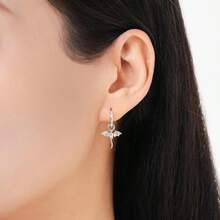 Tiny Dragon Huggie Small Hoop Earrings With Charm, Personalized Dragon 316L Surgical Steel 18k Gold Plated Dagon Drop Dangle Earrings For Women - 銀色 - 查看 7