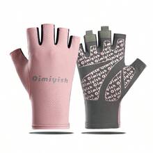 1 Pair Fingerless Sports Fitness Cycling Gloves, Unisex Fashion Accessory Women's Spring/Summer Outdoor Sports Gloves, Multi-Function Yoga Training Gloves, Breathable Cool Fabric, Thickened Shock-Absorbing Palm Pad, Non-Slip, Suitable For All Seasons - Multicolor - View 14