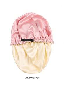 1PC Adjustable Buckle Double-Sided Satin Hair Bonnet, Soft Anti-Frizz Sleep Cap, Night Hair Care Accessories For Women, Ideal Mother's Day Valentine's Day Birthday Gift - Multicolor - View 4