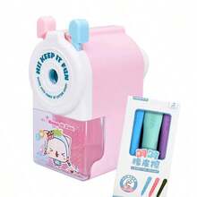 幸福家庭可爱宠物系列削笔器，卡通可爱手摇削笔器，自动削笔器 - 彩色 - 查看 5