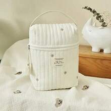 1个尿布包，多功能孕妇包迷你尿布包手提袋绗缝棉可爱尿布包，可装婴儿车、奶瓶、湿巾、安抚奶嘴 - 彩色 - 查看 9