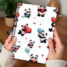 100-seitiges süßes Panda Herz Muster Spiralheft, geeignet für Arbeit, Studium, Schulaufzeichnungen. Toll als Abschlussgeschenk, Geburtstagsgeschenk, Tagebuch, Tagesplanung und Notizen. Ein praktisches und herzerwärmendes Geschenk, um Ihren Alltag zu begleiten! - J - Übersicht 4
