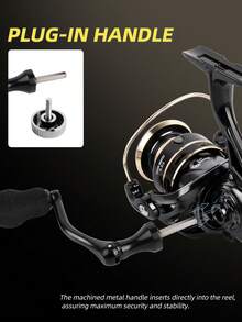 BILLINGS Spinning Reel,1000-7000 Saltwater & Freshwater Spinning Fishing Reel,12KG Max Drag,Metal Spool&Rocker,5.2:1 Gear Ratio Fishing Reel,With Instant Anti-Reverse - Multicolor - View 6