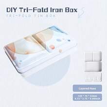 Empty Flat Metal Painting Box Classic Folding Iron Case 1pc For Watercolor Paint Subpackage Art Supplies - Single Piece - View 6