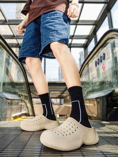 2026 New 3D Printed Slip-On Shoes For Men | Breathable Hollow Out Casual Slippers | Lightweight Comfortable Walking Shoes For Outdoor