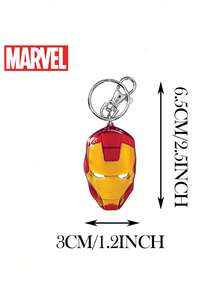 Marvel 1pc Official Avengers Shield & Thor's Hammer Colorful Helmet Keychain, Fashionable Metal Pendant, Decorative Superhero Accessory, Durable Carabiner Clip, Suitable For Avengers Fan Birthday, Mother's Day Party Gift, Can Be Hung On Keys, Backpacks, Cosplay Outfits - Multicolor - View 9