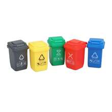 5pcs Mini Trash Cans - Plastic Waste Bins Decor, Colorful Party Supplies And Desktop Decoration, Suitable For Room And Event Decor, Mini Trash Cans - Multicolor - View 8