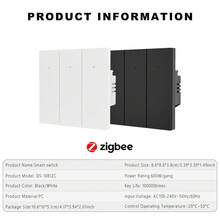 符合欧盟标准的 ZigBee 智能灯开关 – 可选 1/2/3/4 位联，兼容 Alexa/Smart Life/Tuya，支持 APP 远程和语音控制，带定时器和倒计时功能，无需零线，采用阻燃 PC 面板，功率 600W，LED 背光，需搭配网关使用。 - 彩色 - 查看 12