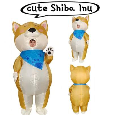 Inflatable Cartoon Dog Costume, Halloween Animal Series, Cosplay Costume Set, Halloween Holiday Celebration Party Accessories, Gifts