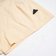 Adidas Women's Casual Zipper Closure Straight Leg Shorts, Lightweight Fabric, Spring/Summer - Sand Brown/Black - View 3