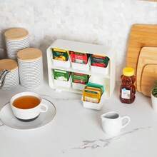 Mind Reader - Organizador para bolsas de té con 6 cajones color blanco - Blanco - Ver 5