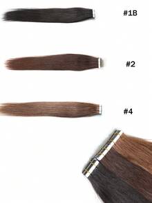 20片/50克 隐形无痕胶带式真人发接发，柔软丝滑，适合女性和女孩 - 彩色 - 查看 5