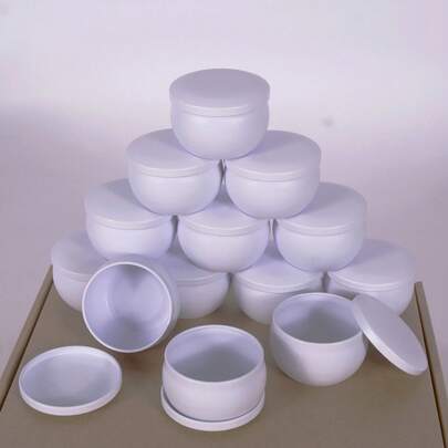 53件/8套白色烛台套装，包含空罐，适合穆斯林节日、复活节礼物、波西米亚风格家居装饰，可用于卧室、浴室、婚礼、生日派对、珠宝盒