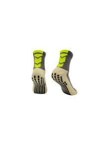 男士足球/运动袜，中筒长度，防滑点状毛巾底，透气，适合跑步、篮球、训练、运动，速干 - 彩色 - 查看 14