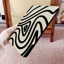 1 件装米黑色波浪线艺术保护套，带笔槽，多角度磁吸支架，支持自动休眠/唤醒功能，可爱平板电脑保护套，兼容 iPad Pro/Air、三星 Galaxy A9/S9/S7/S10+、小米 Pad 5/6/7。 - 彩色 - 查看 6