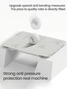 A Cute Cartoon White Bow Letter Pattern Double-Sided Acrylic Transparent Crystal Back Cover, Shock-Absorbing, Suitable For IPad 7th, 8th, 10th Generation (10.2 Inch), Built-In Pen Slot, Support Sleep/Wake Function, Ideal Gift Choice - Multicolor - View 5