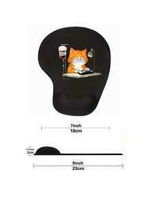 Wrist Rest Mouse Pad, Cute Cat & Dog Pattern Design, Anthropomorphic Style, Ergonomic Design With Wrist Rest, Faux Leather Mouse Pad With Smooth Wrist Rest, Comfortable Mouse Pad, Computer Desk Mat, Office Keyboard Pad, Desktop Protector, Suitable For Non-Slip Base, Gaming, Anti-Slip, Computer, Laptop, Office, Home Use, Graduation Souvenir, Suitable For Office And Gaming, Birthday Gift, School Gift, Mother's Day Gift, Office Supplies - Multicolor - View 11