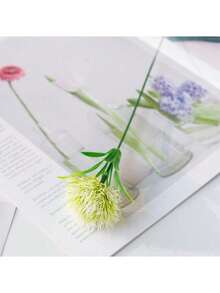 5支仿真蒲公英塑料假花，秋季装饰，适用于花瓶、家居、餐厅、卧室、婚礼、生日派对、户外花园。 - 淺綠色 - 查看 8