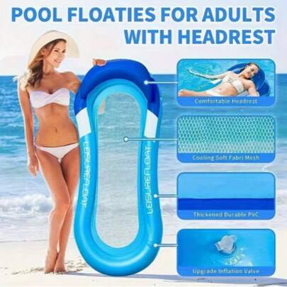 Inflatable Swimming Pool Float - Durable Thick PVC Material, Soft & Comfortable Water Mattress, Suitable For Home Swimming Pool, Yard And Summer Leisure, Vibrant Colors, Perfect For Relaxing Pool Time