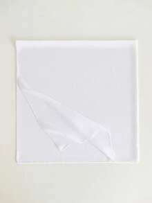 1条简约纯色轻薄透气110厘米雪纺方巾，女士时尚百搭头巾，夏季轻薄防晒颈巾 - 漂白 - 查看 3