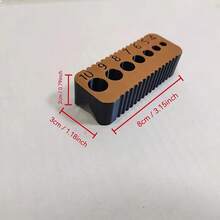 1个4-10mm刻度带编号孔（1-100）重型塑料钻孔导向器 - 适用于木材和石膏板的精密钻孔工具 - 适用于4-10mm钻头，手动钻孔导向器 - 橘色 - 查看 4