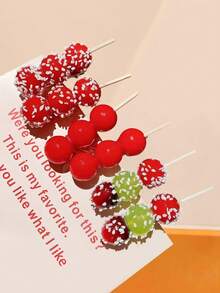 6个/套卡通糖渍山楂造型发夹，灵感源自饼干，逼真的设计包括奶油漩涡、星星形状和椒盐脆饼造型——适合女孩和女士佩戴，散发着甜美的香气。轻盈的材质，佩戴舒适。无论搭配甜美公主风还是休闲可爱风，都能增添俏皮魅力，让你成为众人瞩目的焦点。 - 彩色 - 查看 13