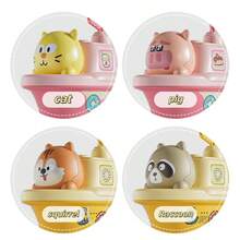 共有四种款式的单件装玩具可供选择，包括双零回弹动物船玩具、考拉、小猪、松鼠和鸭子造型的儿童玩具。 - 彩色 - 查看 4